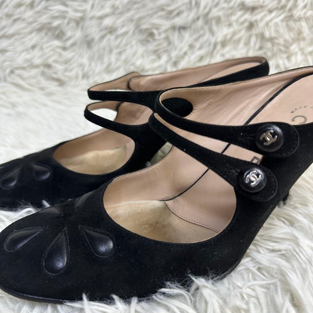 maako 様用CHANEL ブラック ストラップミュール サンダル 伊製