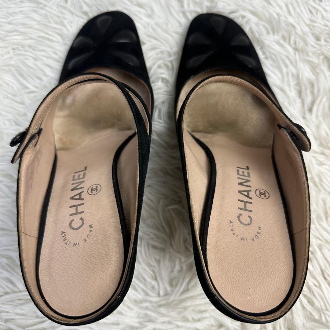 maako 様用CHANEL ブラック ストラップミュール サンダル 伊製