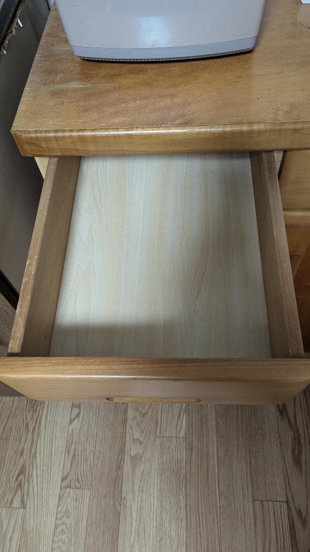 【値引き】木製キッチンカウンター 3引き出し付き