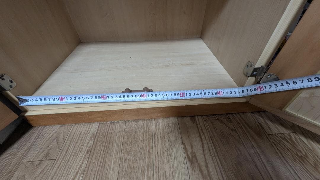 【値引き】木製キッチンカウンター 3引き出し付き