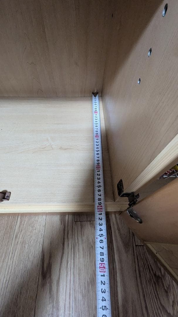 【値引き】木製キッチンカウンター 3引き出し付き