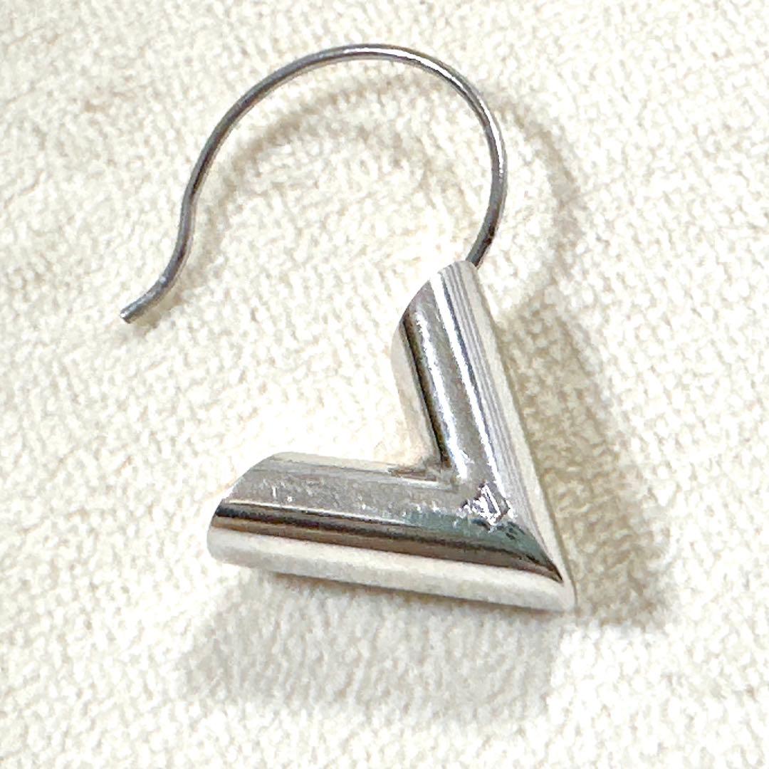 【鑑定済・極美品】ルイヴィトン フープ　ピアス エセンシャルV イヤリング 片耳