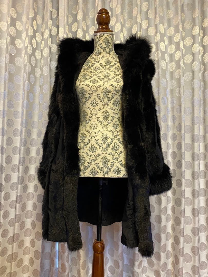 GRES BOUTIQUE グレファーシルク　リバーシブルコート XL