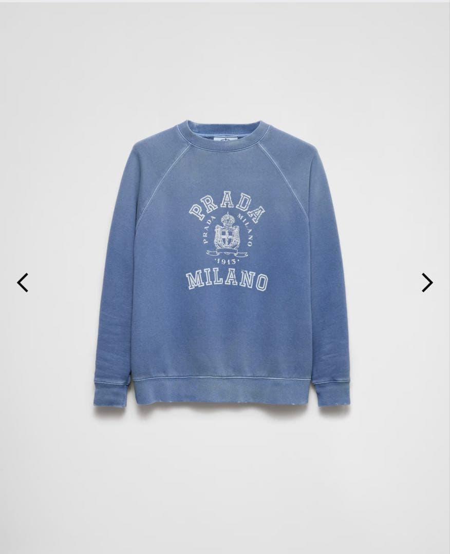 PRADA コットン クルーネック スウェットシャツ　トレーナー