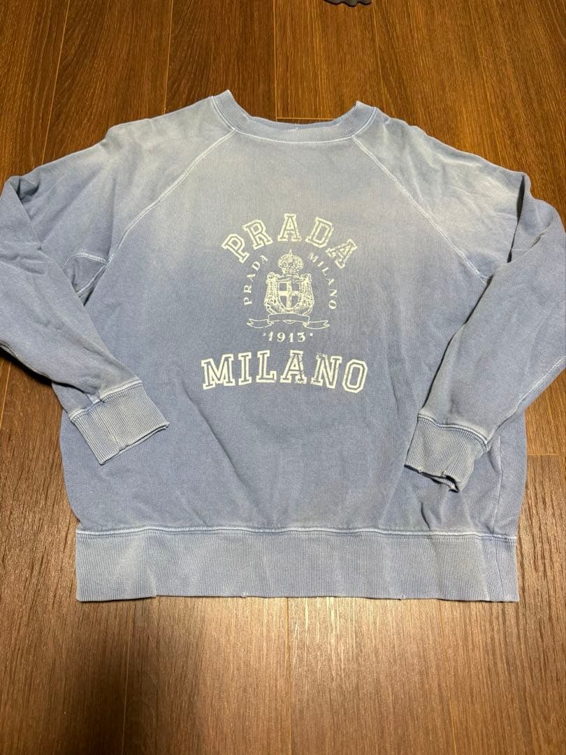 PRADA コットン クルーネック スウェットシャツ　トレーナー