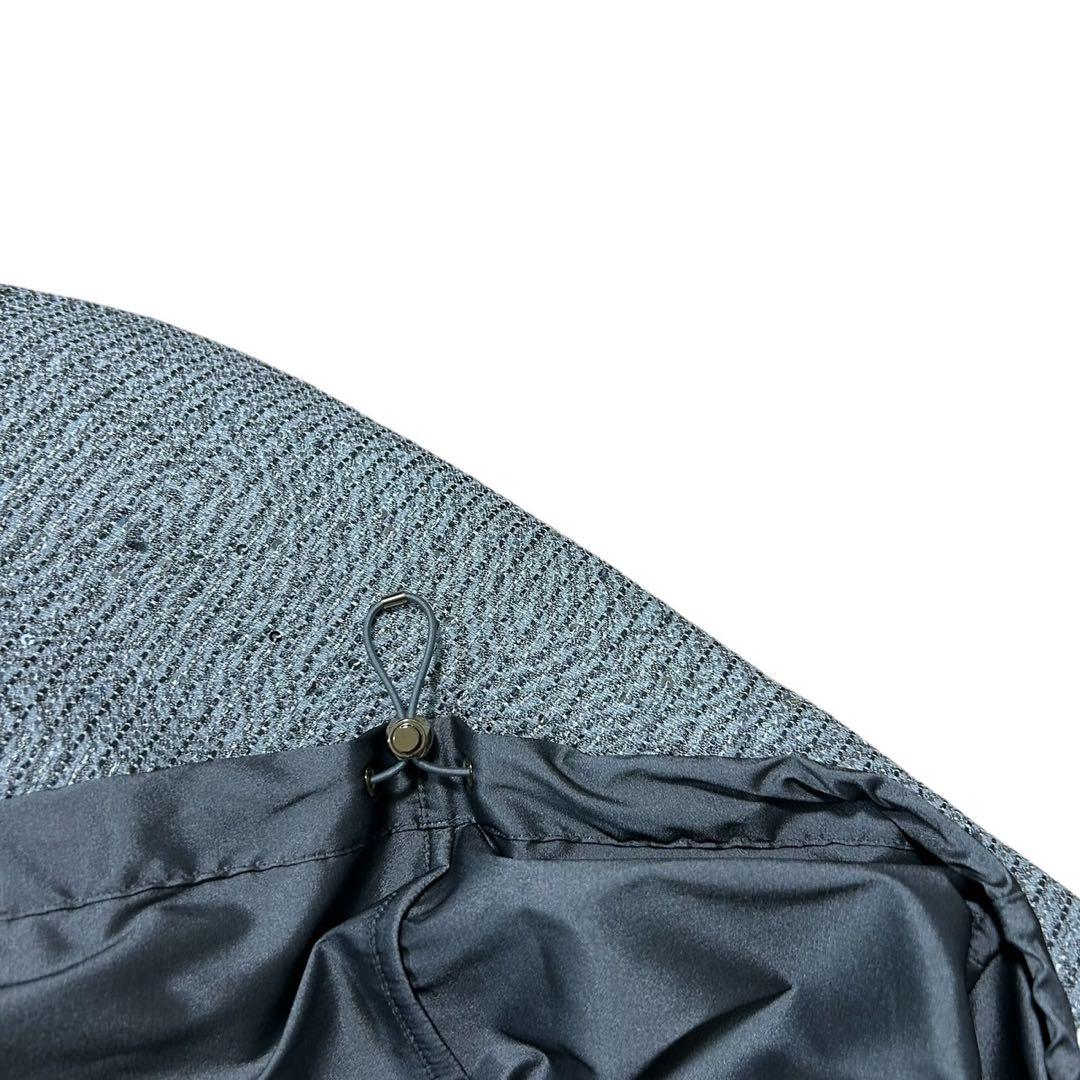 HERNO フード ツイード ドッキング ロングジャケット