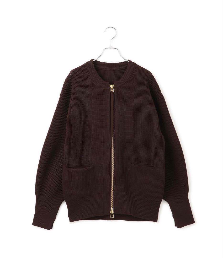 WEB限定【サステナブル】ジップニットカーディガンADAM ET ROPE'