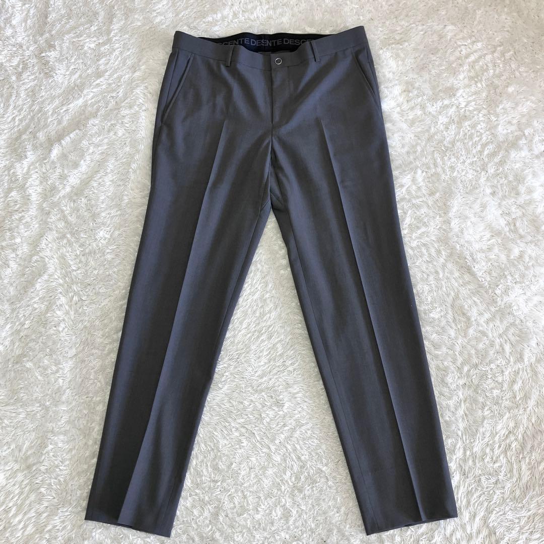 未使用級 デサント ウォッシャブル スーツ 3ピース 高機能繊維 グレー XL