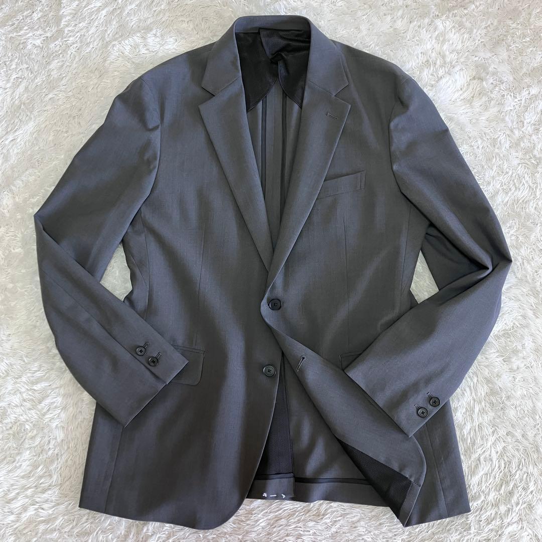 未使用級 デサント ウォッシャブル スーツ 3ピース 高機能繊維 グレー XL