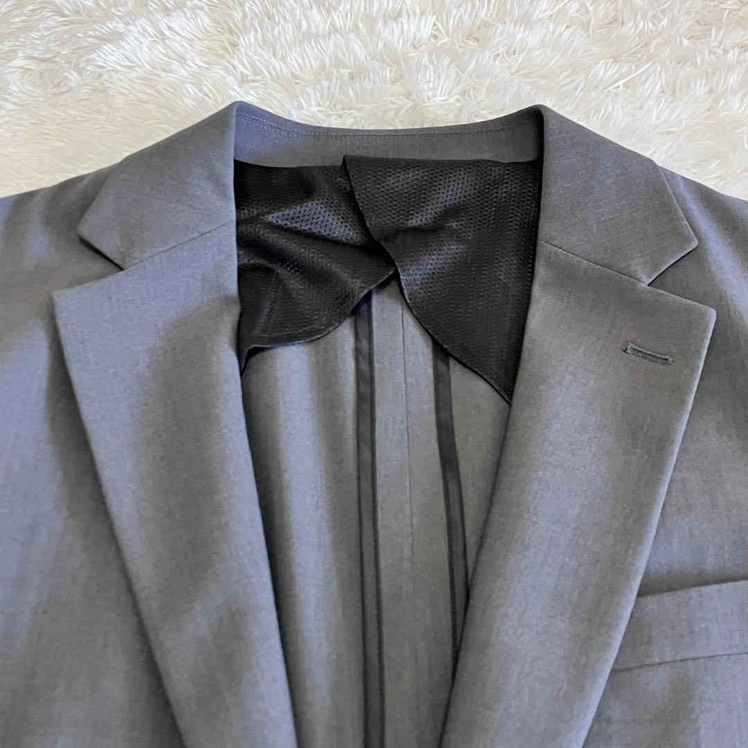 未使用級 デサント ウォッシャブル スーツ 3ピース 高機能繊維 グレー XL