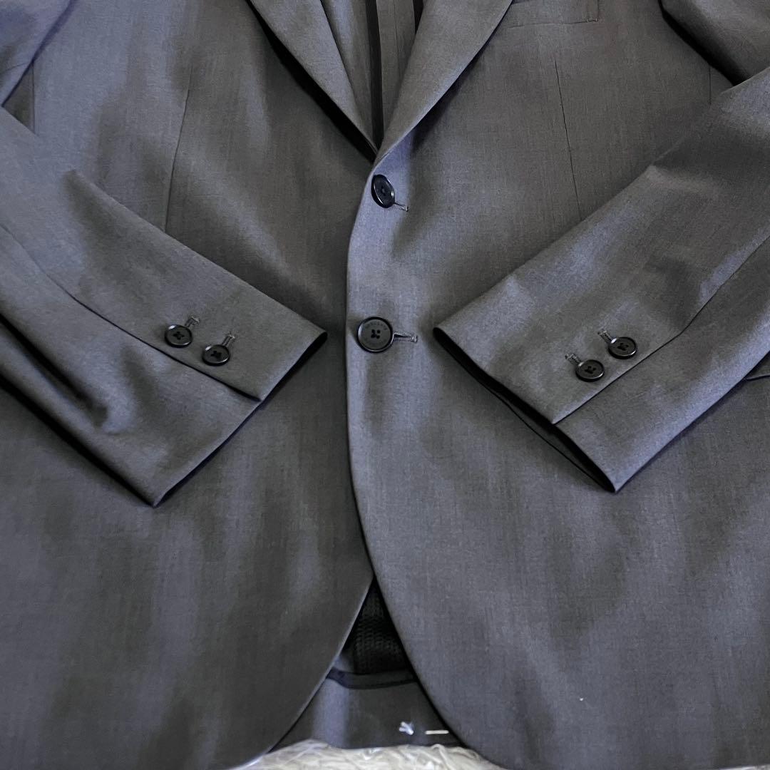 未使用級 デサント ウォッシャブル スーツ 3ピース 高機能繊維 グレー XL