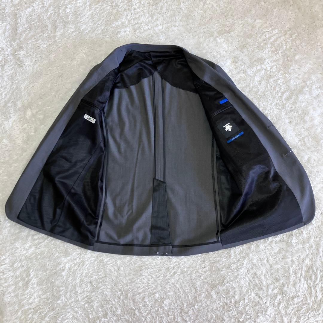 未使用級 デサント ウォッシャブル スーツ 3ピース 高機能繊維 グレー XL