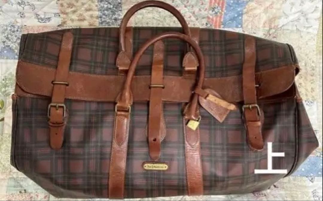 激レア ラルフローレン　チェック柄 ボストンバッグ ヴィンテージ 古着 RRL