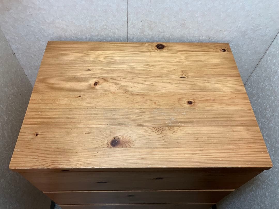 【無印良品】パイン材チェスト４段　優しい木目
