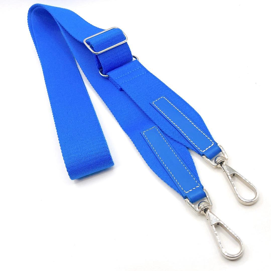 極美品✨GOYARD ゴヤール　ショルダーストラップ　ブルー　シルバー　ロゴ有り