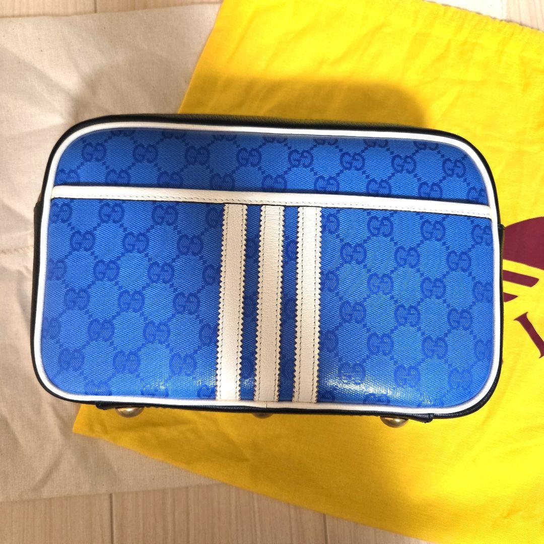GUCCI adidas ショルダーバッグ 青