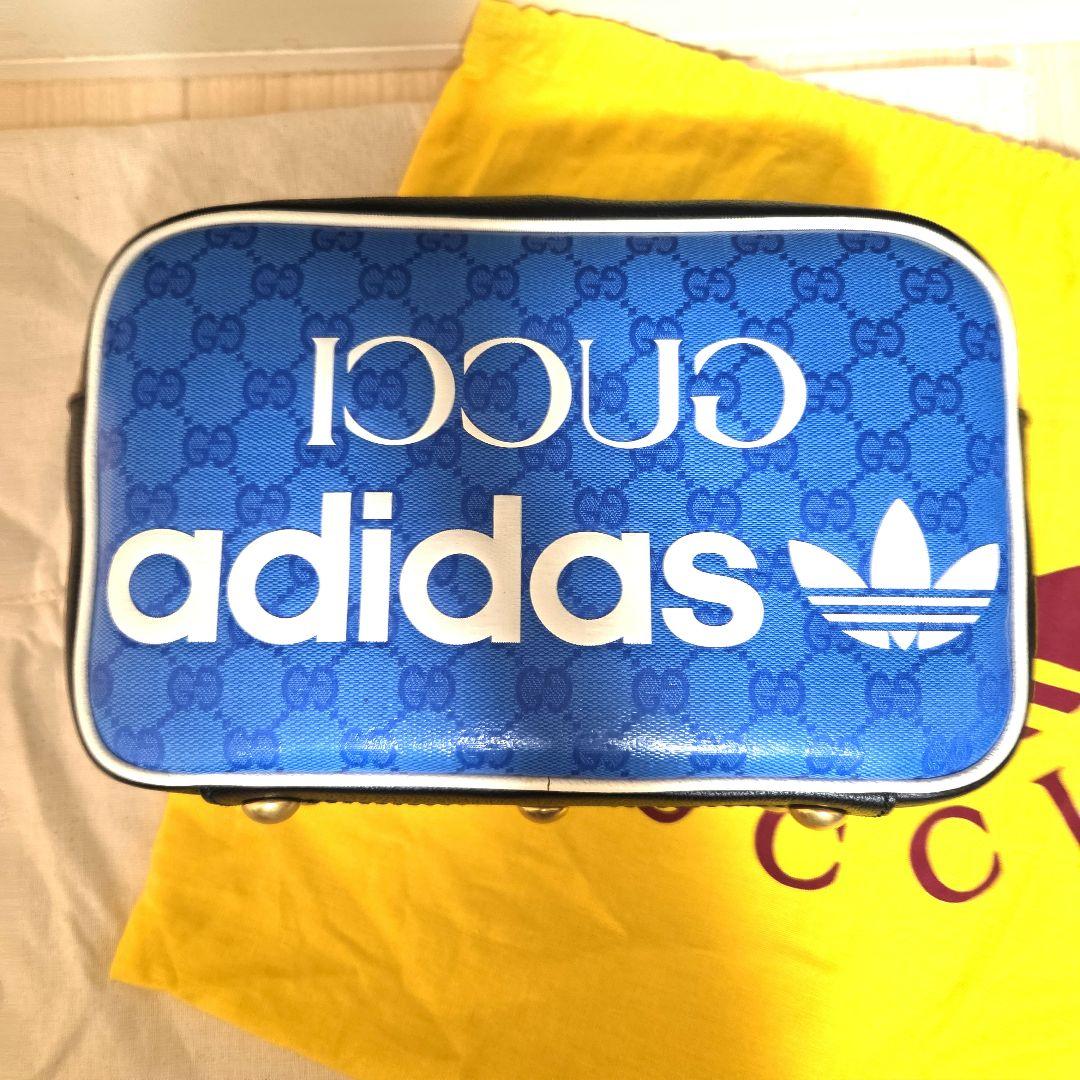 GUCCI adidas ショルダーバッグ 青