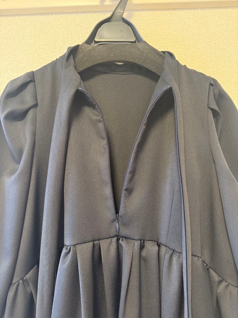 seventen ボウタイミディワンピース(ネイビー)