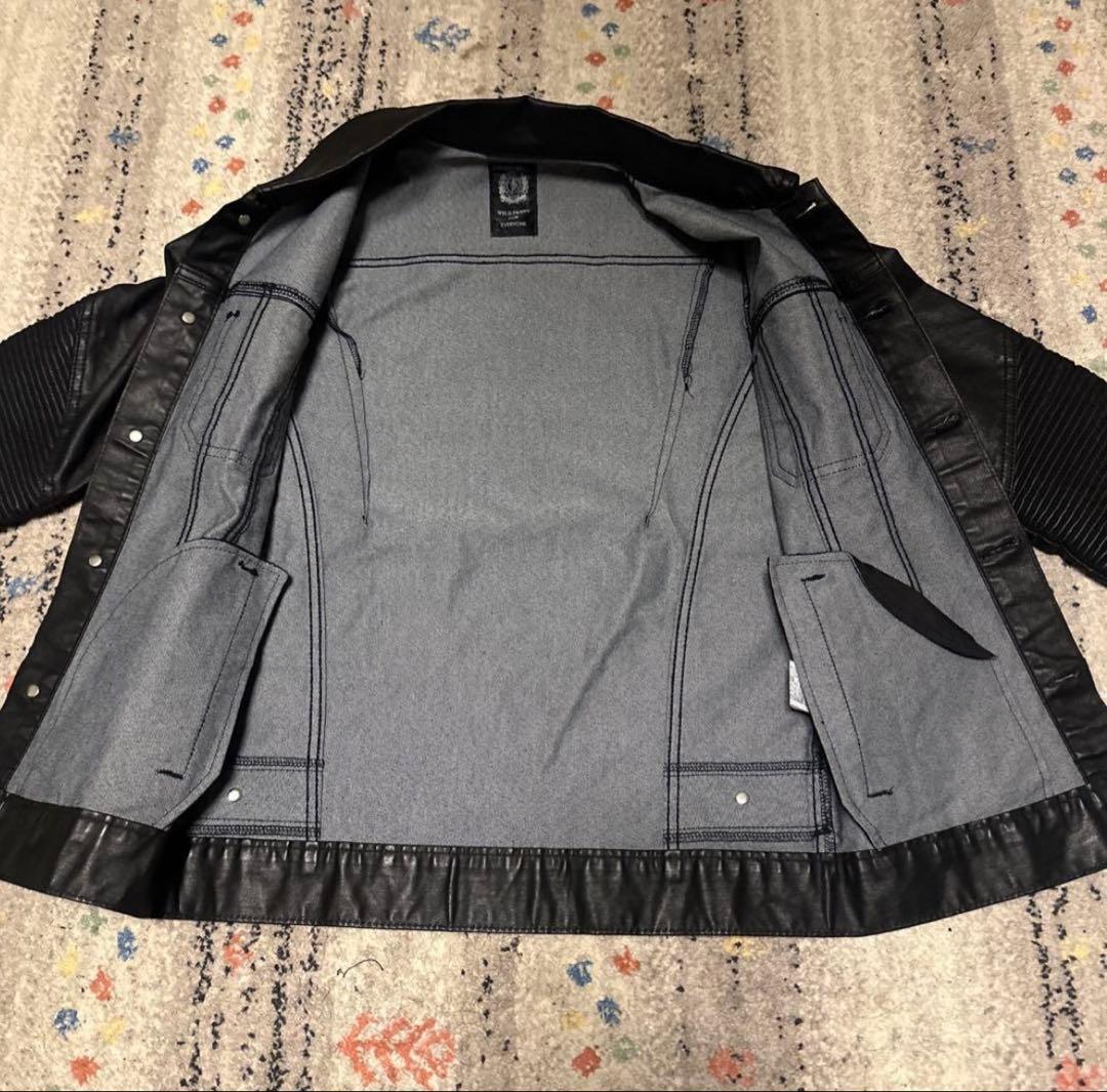 [希少]00's WILD PARTY コーティングデニムジャケット　ブラック
