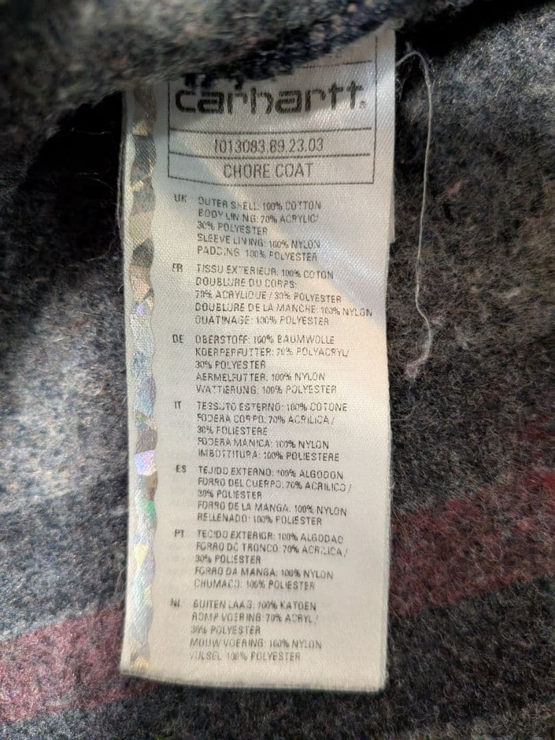 まっち　希少希少サイズ　carhartt チョアコート ブラック M