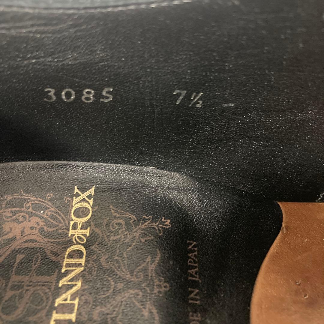 美品⭐️シェットランドフォックス 黒 レザー ビジネスシューズ 7.5 ブラック