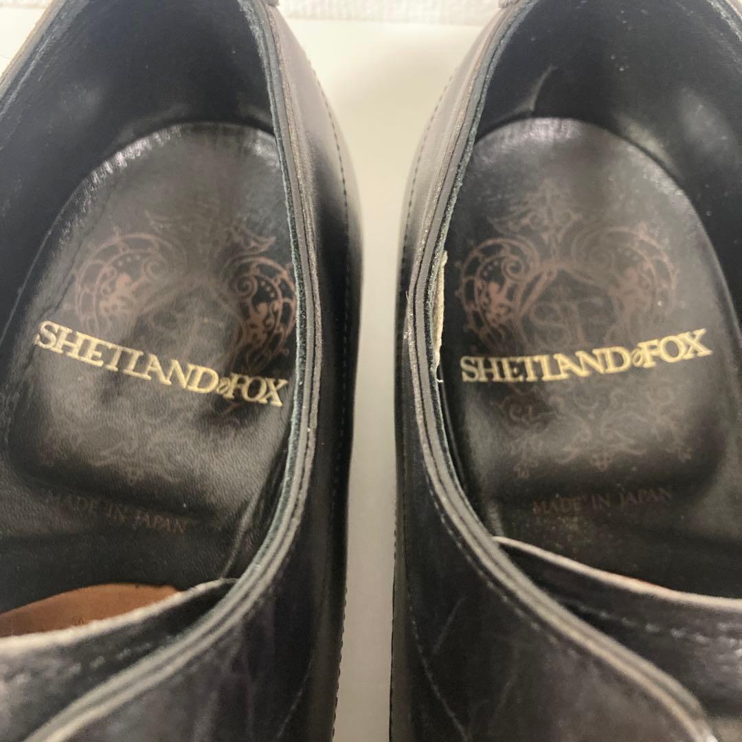 美品⭐️シェットランドフォックス 黒 レザー ビジネスシューズ 7.5 ブラック