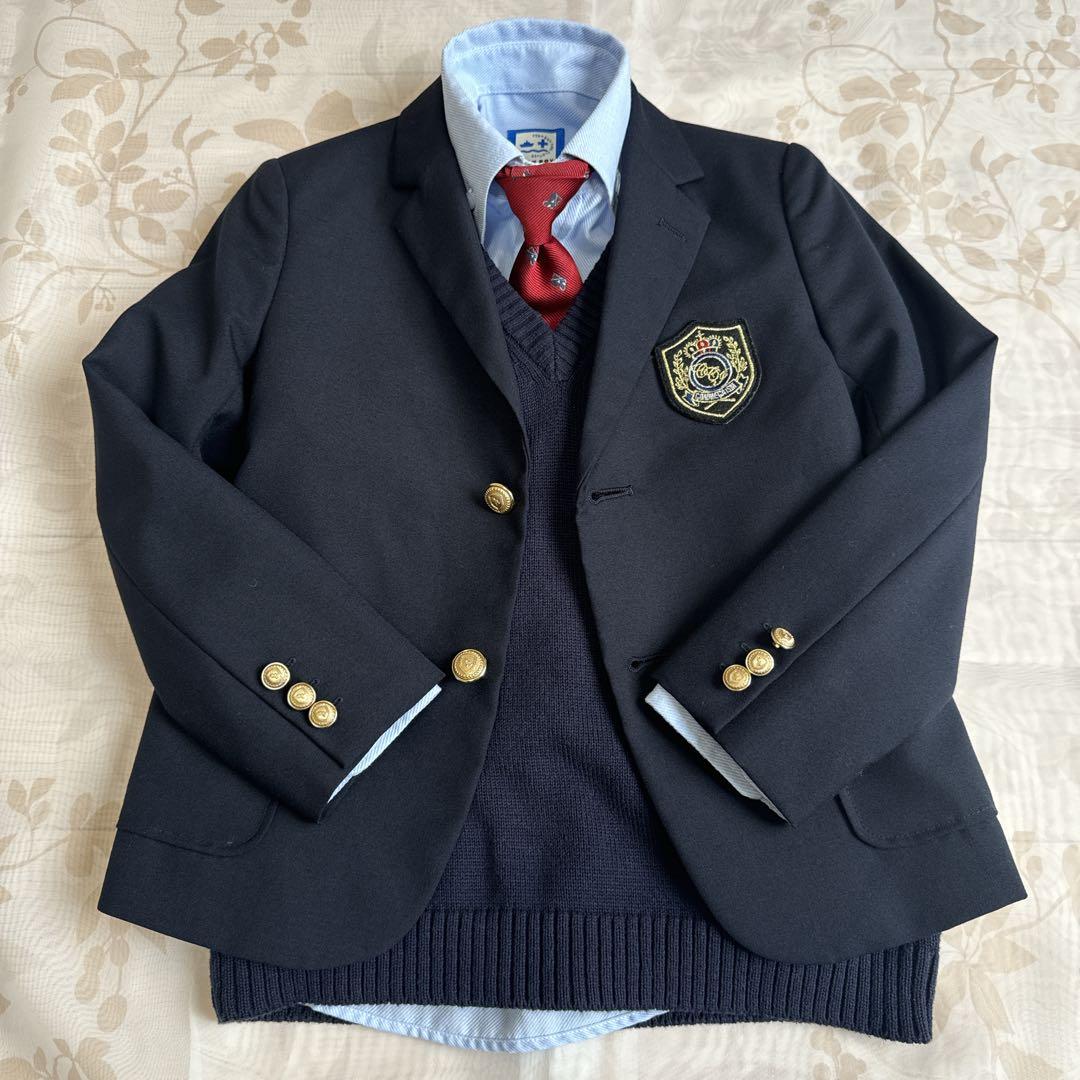 極美品 コムサイズム フォーマル ジャケット 120 紺ブレ 7点セット