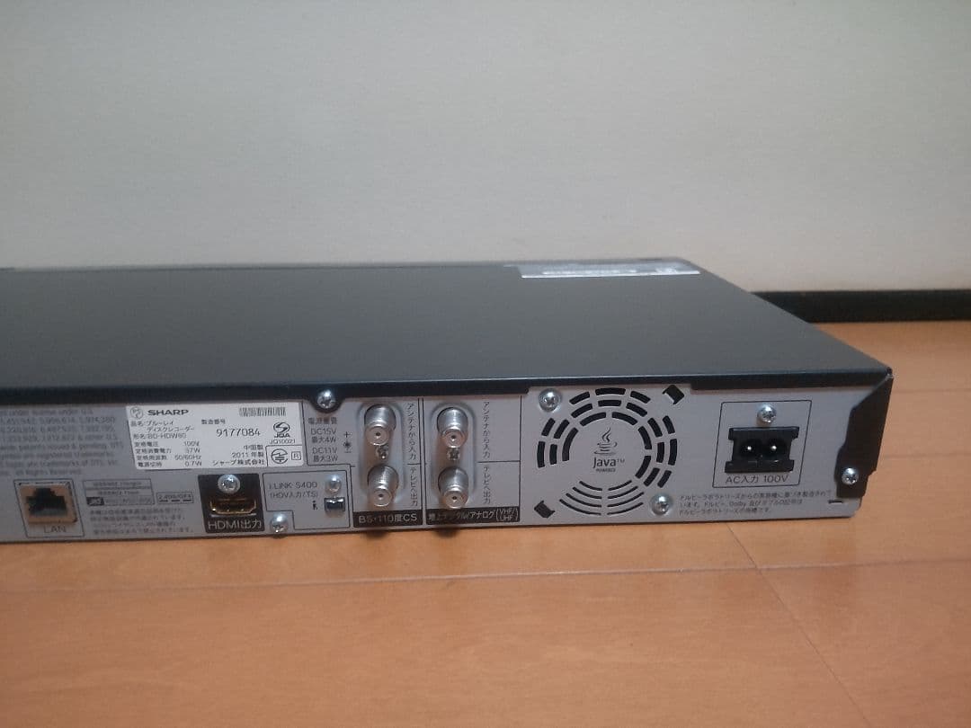 シャープ　AQUOS　BD―HDW80 1TB プチメンテ済み