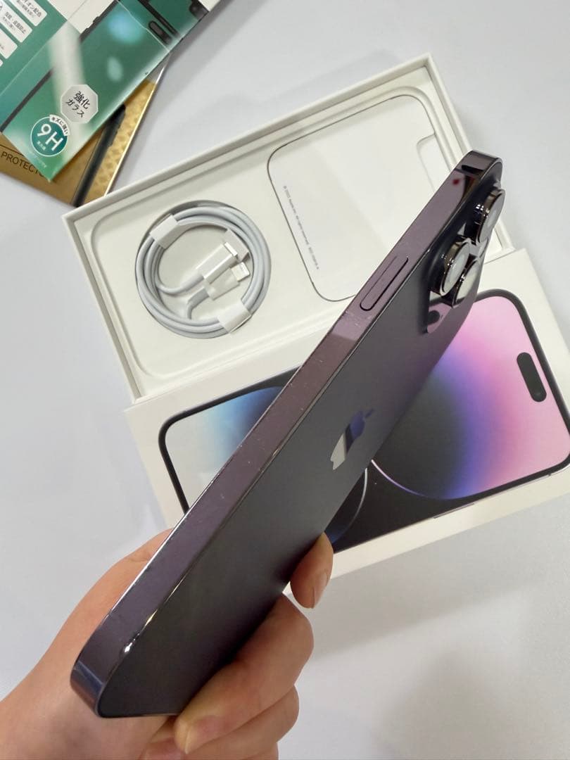 美品iPhone 14 promax ディープパープル 本体