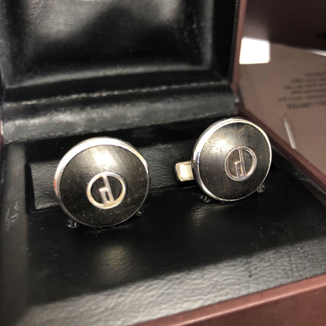 Dunhill ウッドカフス シルバー925×ウッド 木製