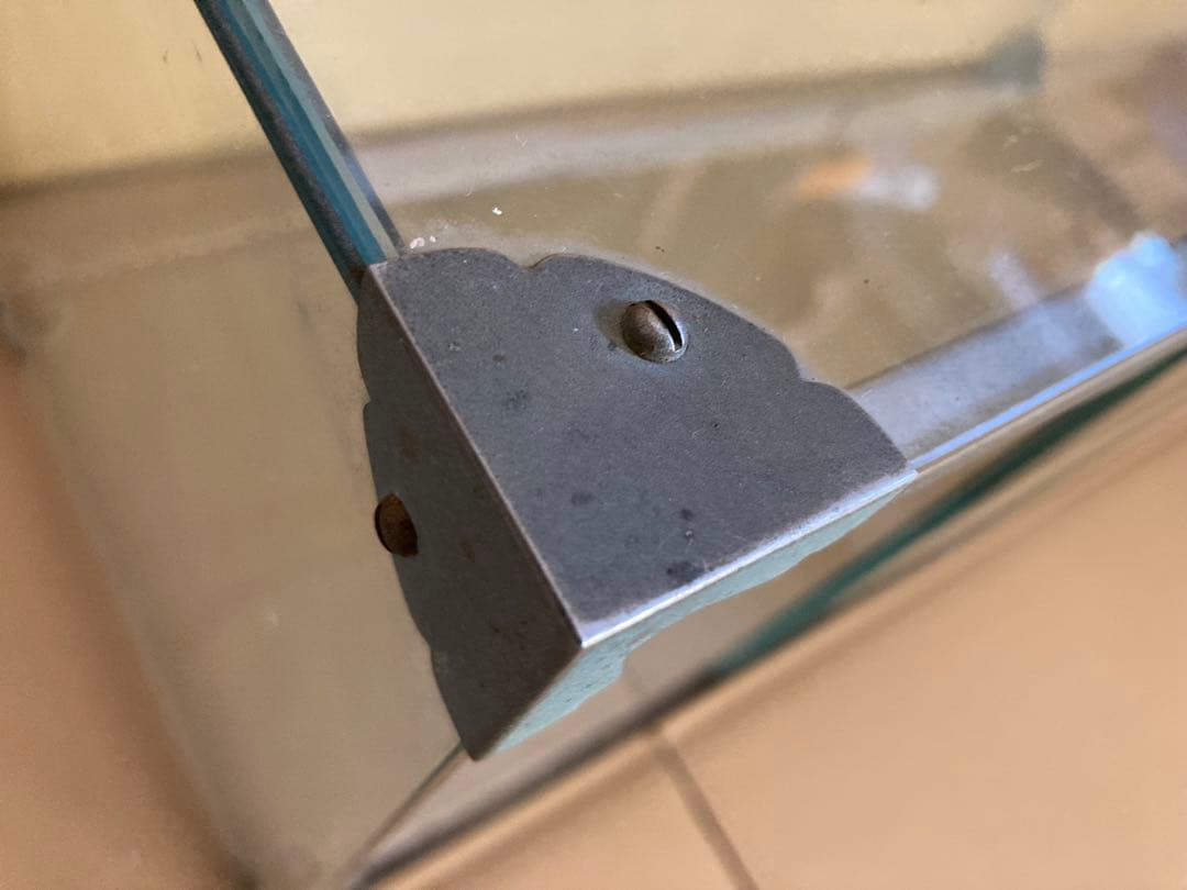 ガラスショーケース 陳列棚　ディスプレイ　店舗什器　昭和レトロ　全面ガラス