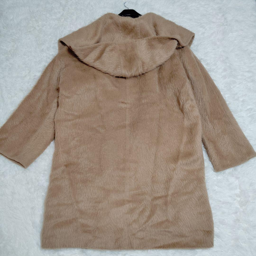 未使用級 マックスマーラ 最新モデル 白タグ アルパカシャギー フードコート