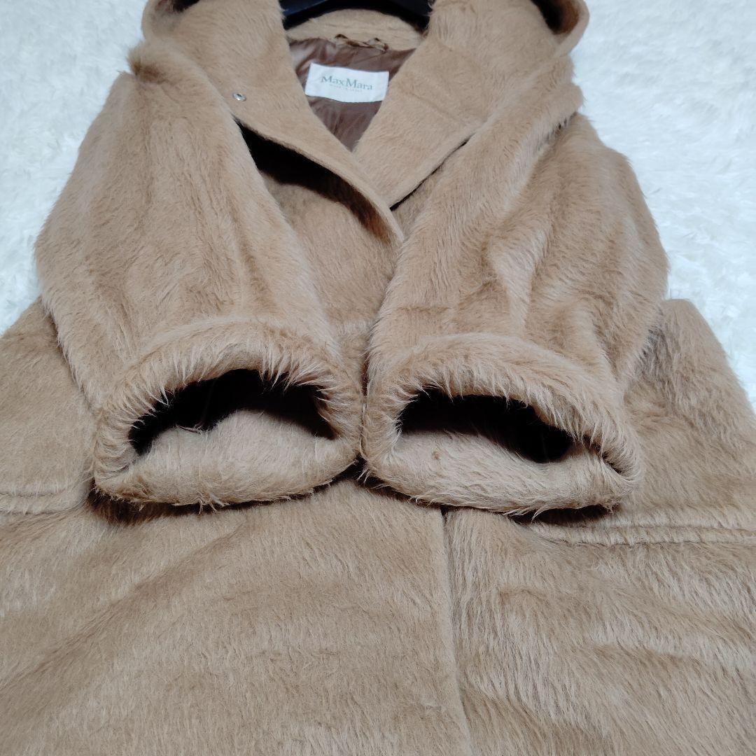未使用級 マックスマーラ 最新モデル 白タグ アルパカシャギー フードコート