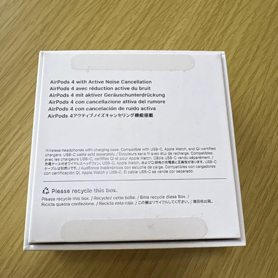 純正　AirPods 4（エアーポッズ 4） アクティブノイズキャンセリング搭載