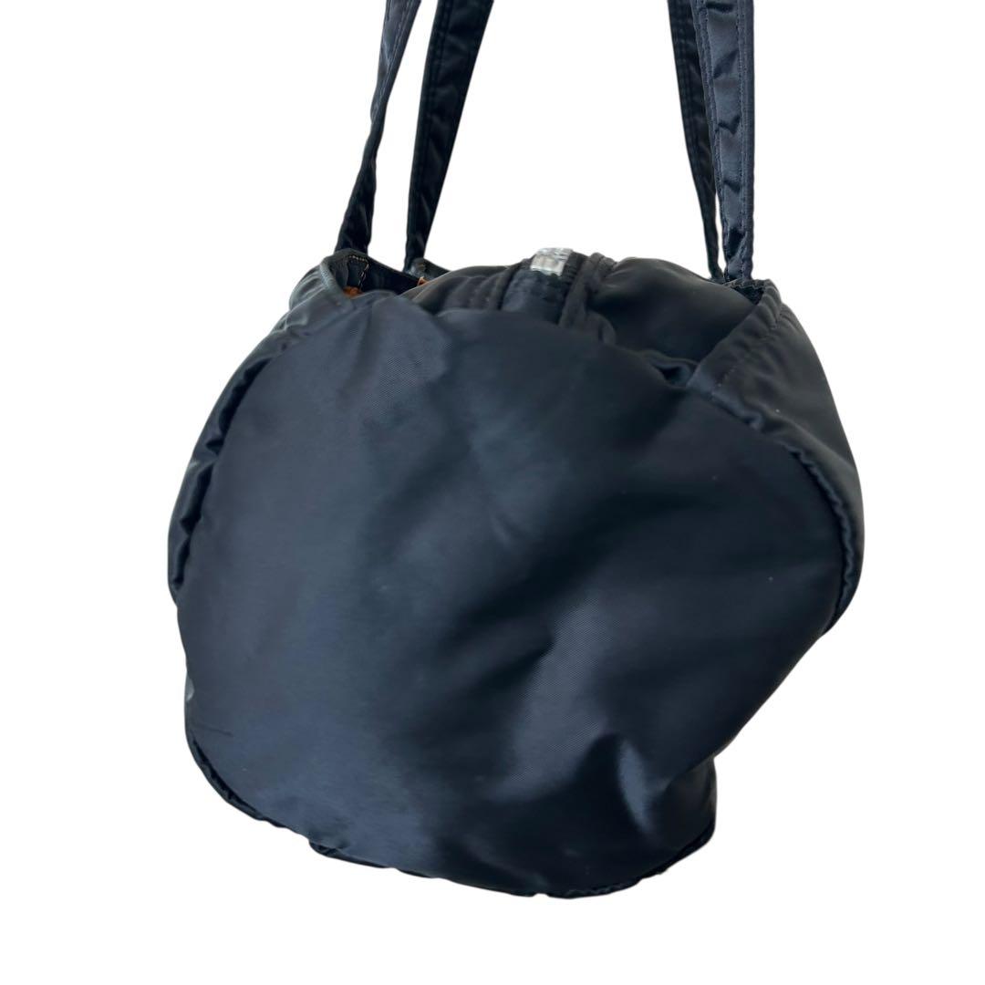 良品 PORTER TANKER ミニボストン ドラムバッグ 黒 L メンズ