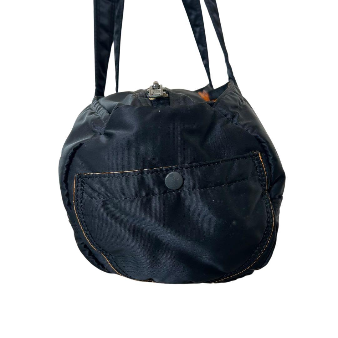 良品 PORTER TANKER ミニボストン ドラムバッグ 黒 L メンズ