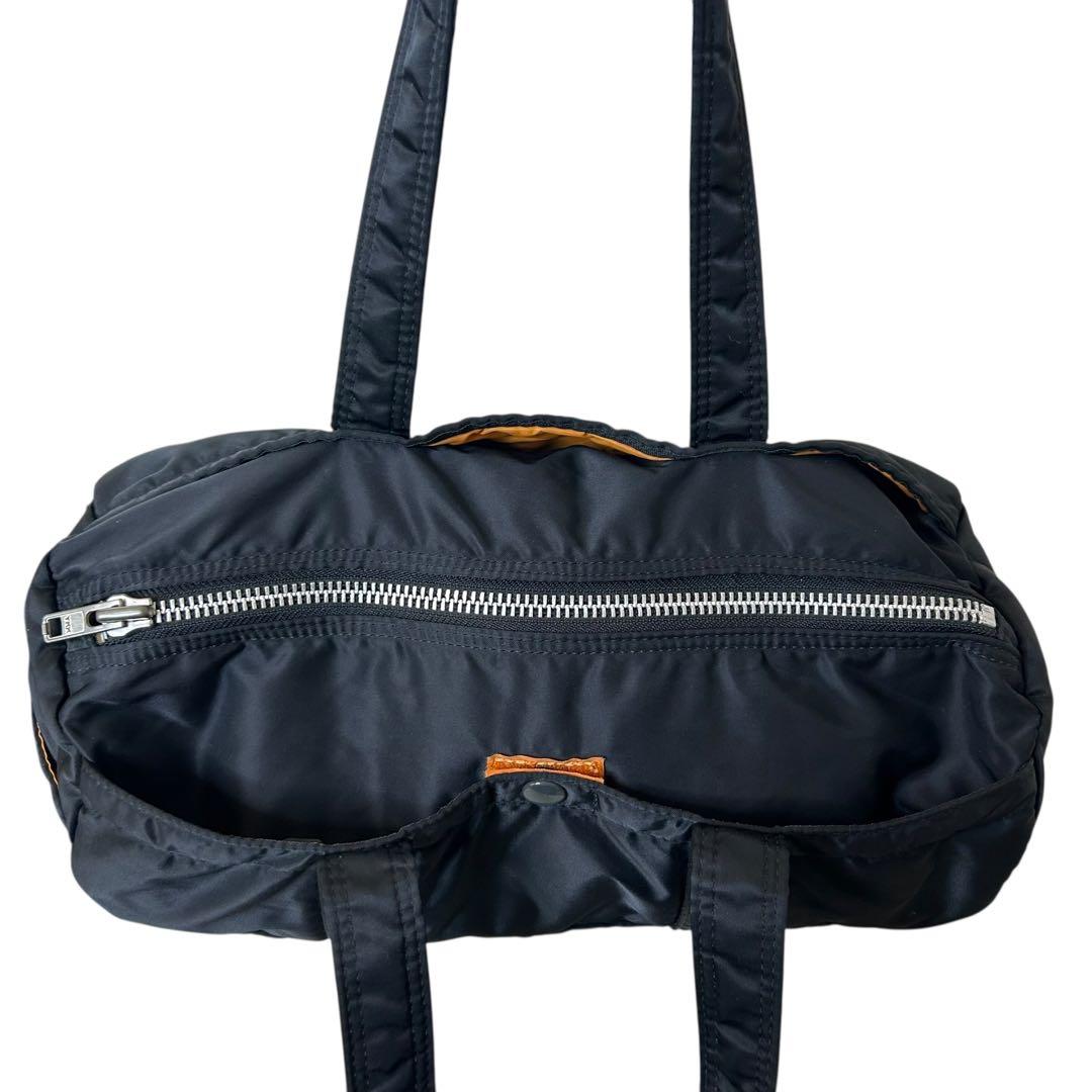 良品 PORTER TANKER ミニボストン ドラムバッグ 黒 L メンズ