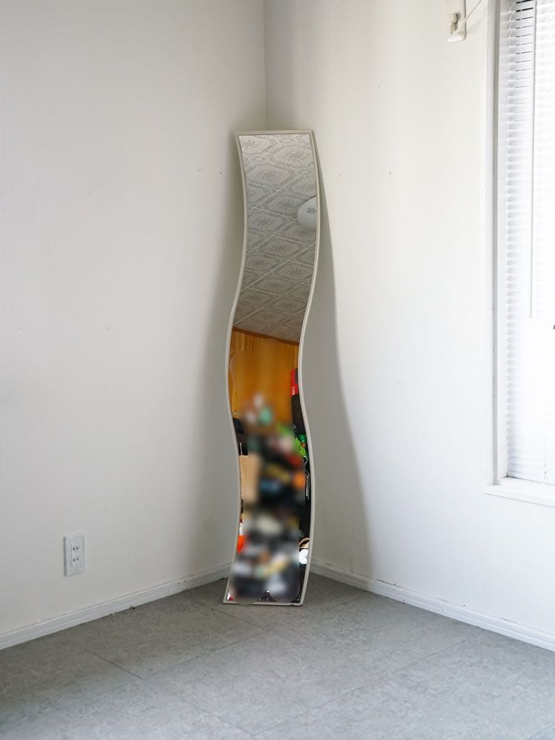 90's vintage ウェーブミラー/鏡 うねうね ポストモダン