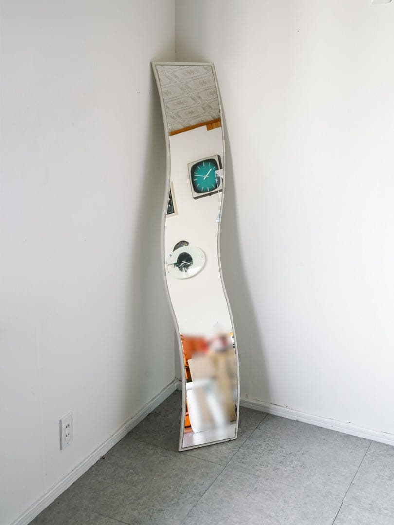 90's vintage ウェーブミラー/鏡 うねうね ポストモダン