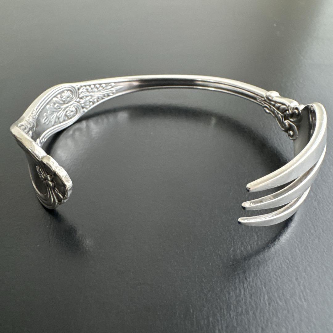 一点物　オールド　ティファニー ブレス　フォークバングル　シルバー　y2k