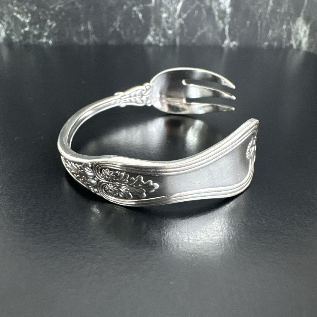 一点物　オールド　ティファニー ブレス　フォークバングル　シルバー　y2k