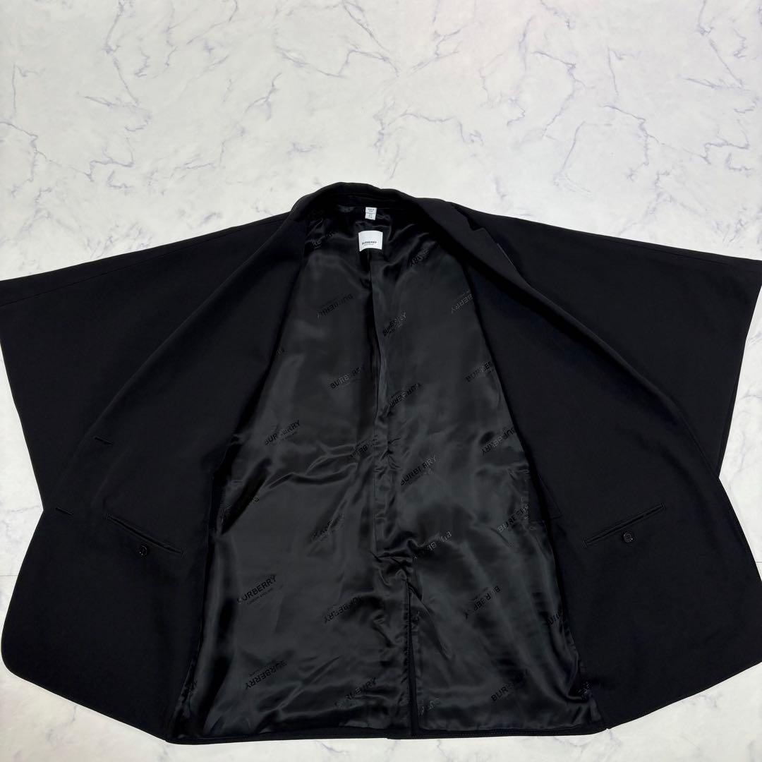 極美品 現行タグ BURBERRY ウール ショートスリーブ ケープ ジャケット