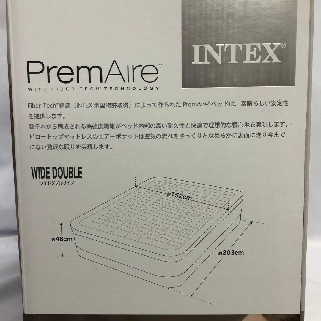 【291】INTEX エアーベッド プレムエアー ワイドダブル 収納袋付き 新品