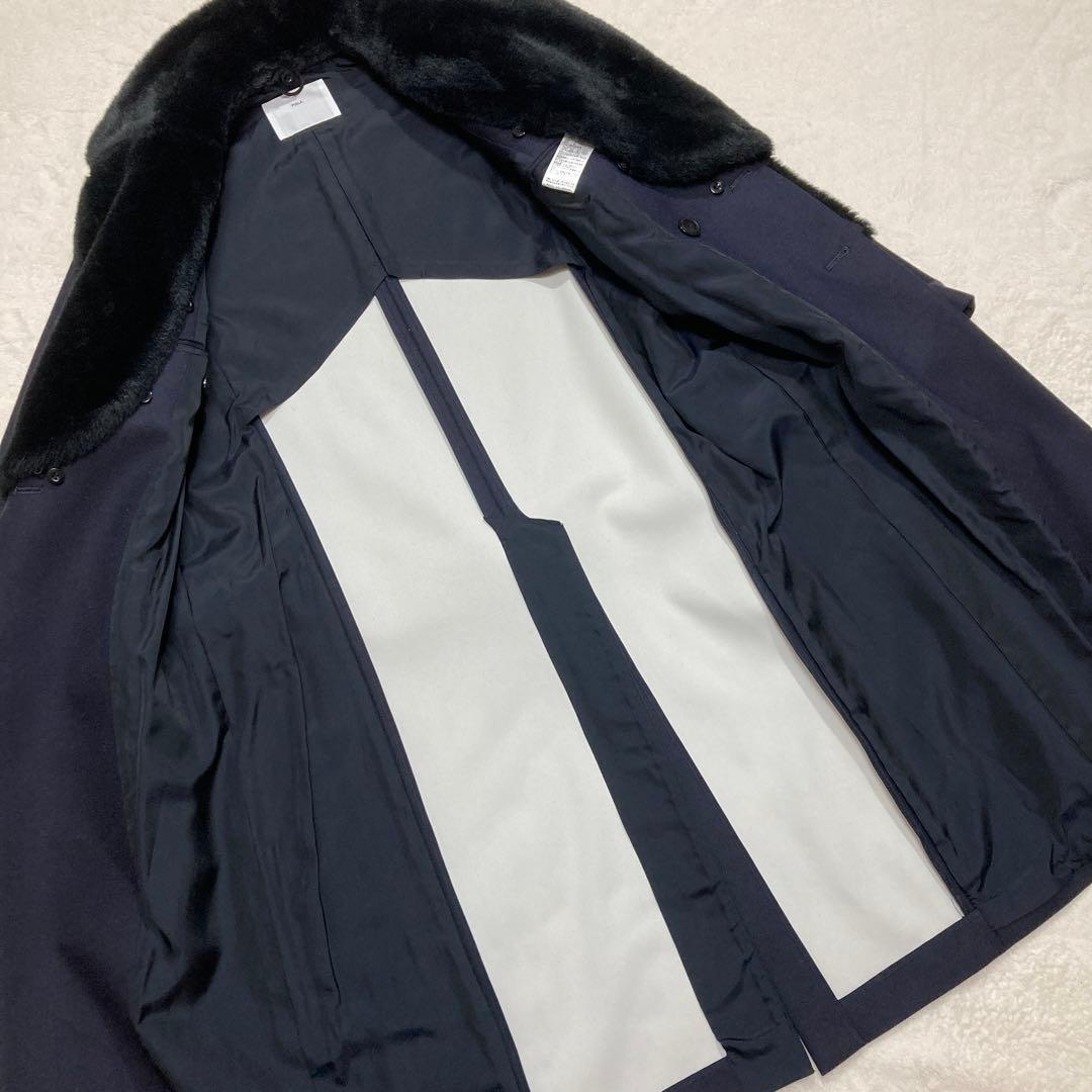 【極美品】TOGA PULLA ポンディングファーコート ネイビー サイズ38