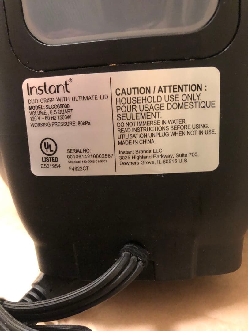 Instant Pot インスタント ポット　SLCO65000 電気圧力鍋