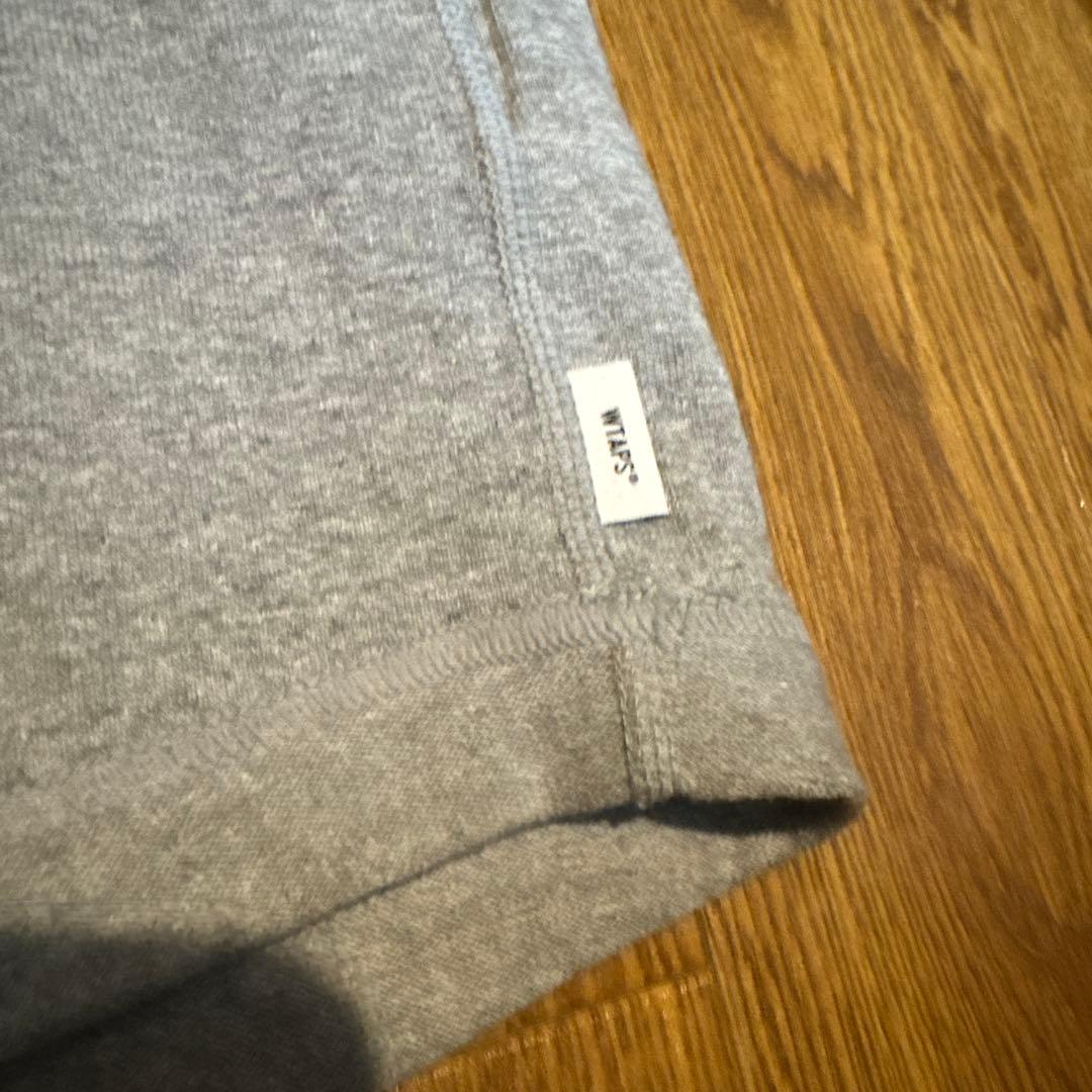 WTAPS ラグランスリーブ長袖Tシャツ グレー/ブラック Lsize