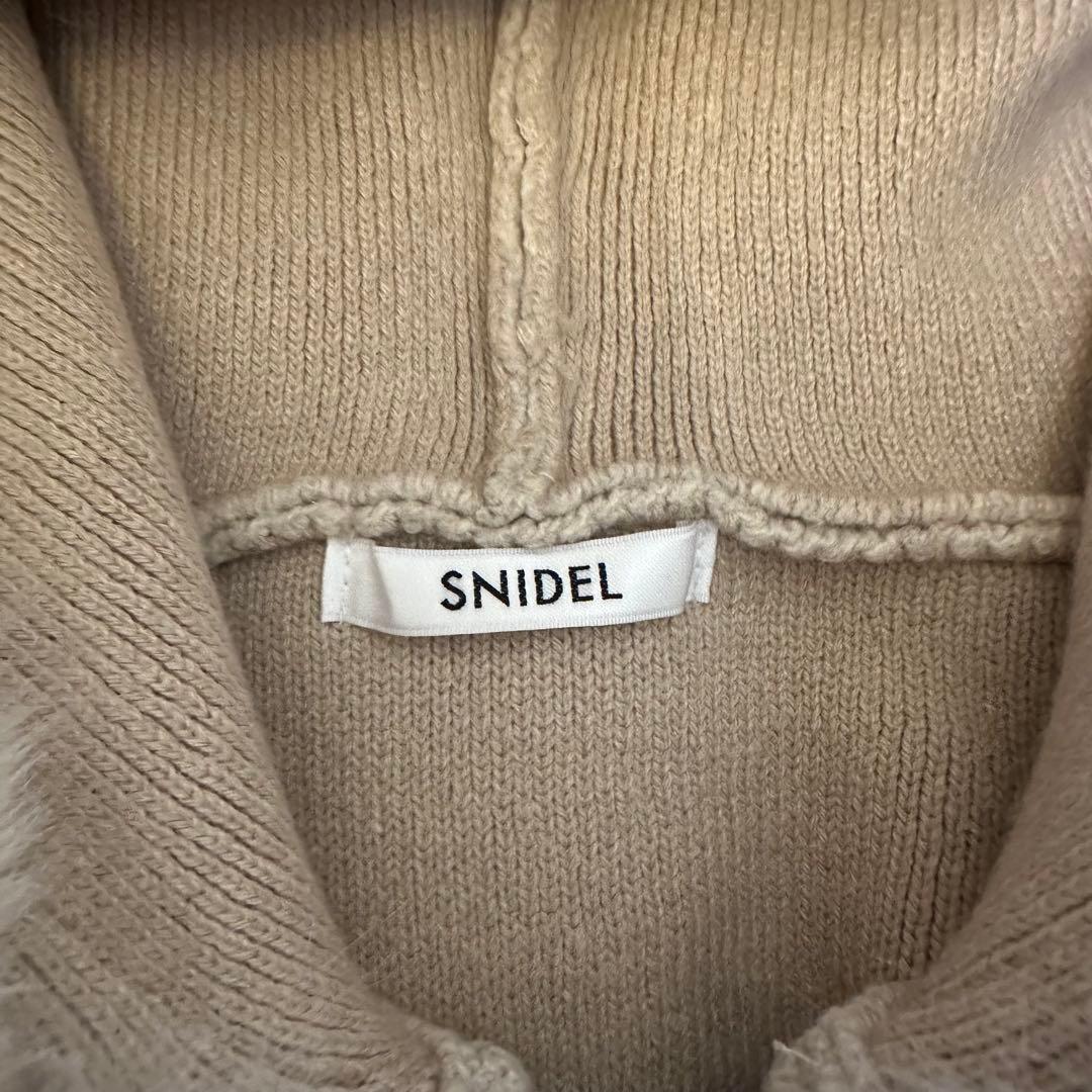 【完売品】スナイデル ファーフードパーカー ライトベージュ1 (Mサイズ)