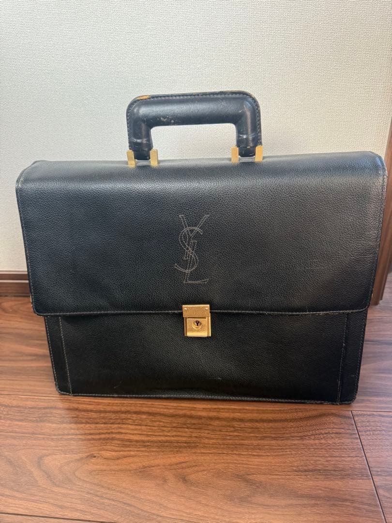専用です！！イヴサンローラン ビジネスバッグ　YSL 裏地総柄　ヴィンテージ