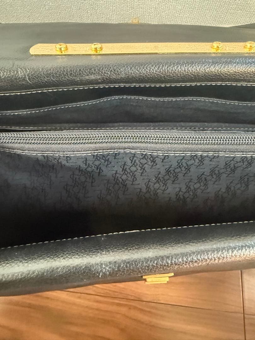 専用です！！イヴサンローラン ビジネスバッグ　YSL 裏地総柄　ヴィンテージ