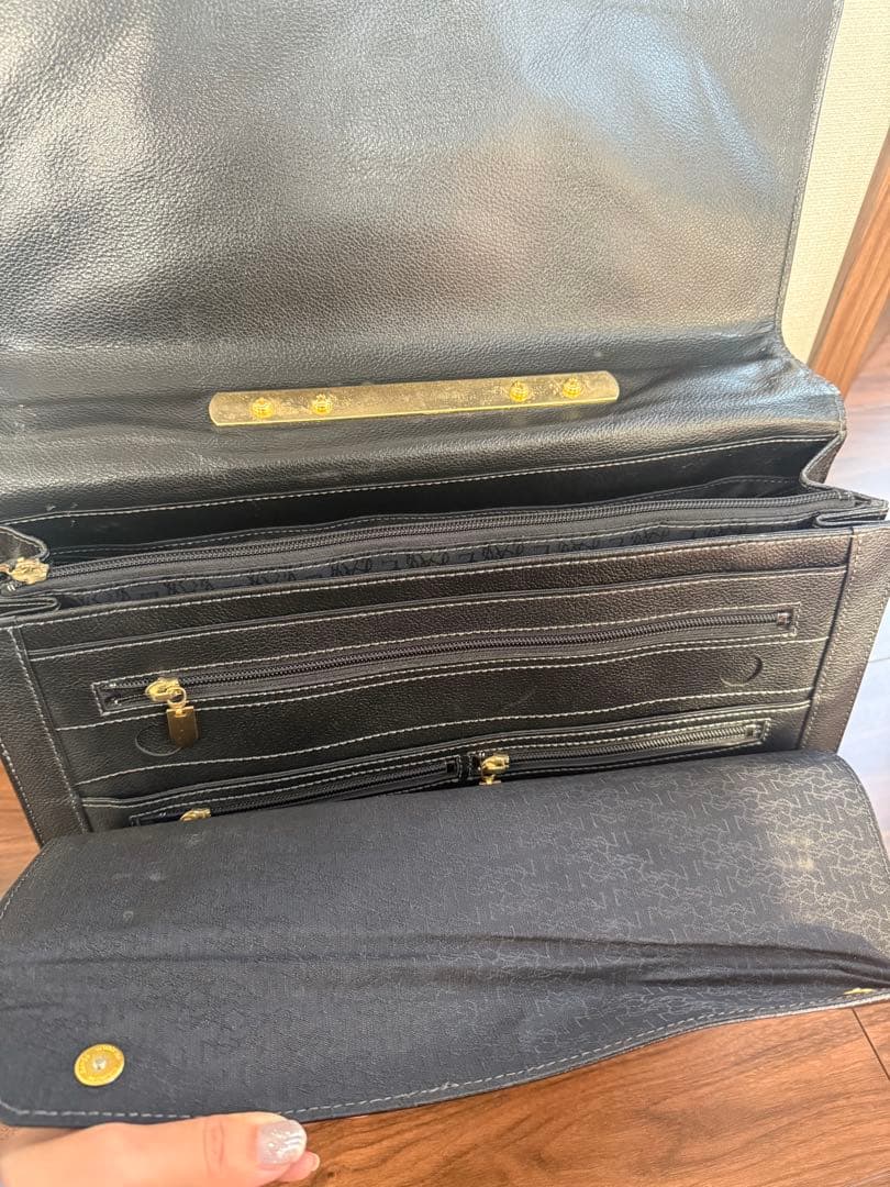 専用です！！イヴサンローラン ビジネスバッグ　YSL 裏地総柄　ヴィンテージ